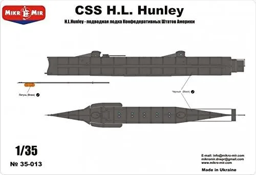 Vista 5 de Micro Mir ***Submarino Confederado CSS H.L. Hunle 1/35 35-013