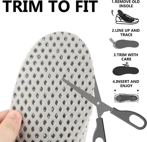 Vista 5 de Riemot - Plantillas de zapatos para mujer con estructura de panal transpirable, plantillas deportivas con amortiguación, plantillas de repuesto