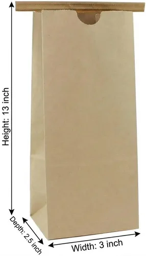 Vista 2 de AwePackage - Bolsa de papel kraft resistente a la grasa con forro de polietileno (50, 8 onzas)