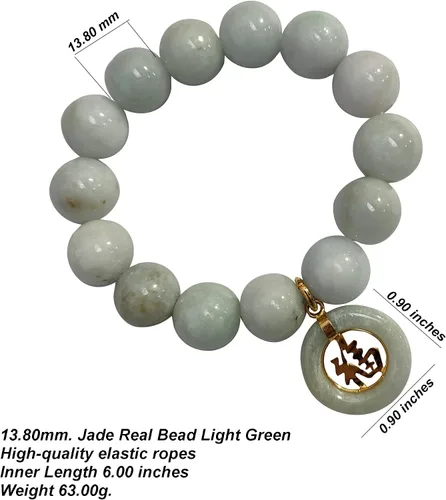 Vista 4 de Heavens Tvcz Joyería real de jade verde claro natural joyería de moda con dije de moneda prosperidad redonda por la suerte para mujeres y hombres