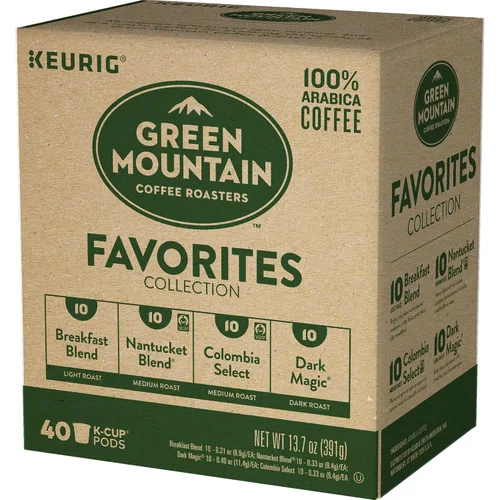 Vista 7 de Colección de favoritos Keurig de tostadores de café Green Mountain paquete variado,Capsulas K-Cup de porción individual Degustación, 40
