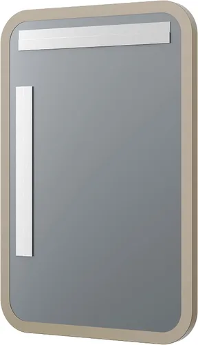 Vista 3 de Better Bevel - Espejo con marco de metal de níquel de 20 x 30 pulgadas, espejo rectangular de pared para baño, esquina redondeada