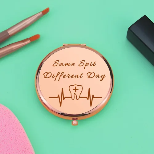 Vista 5 de Regalos de dentista para mujeres, regalo de higienista dental, espejo de maquillaje compacto para estudiantes dentales, asistente dental, regalo