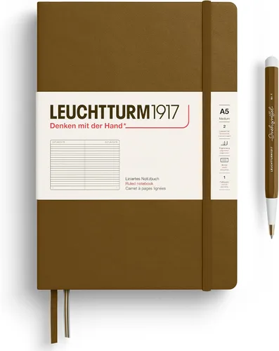 Vista 24 de LEUCHTTURM1917 373976 Cuaderno mediano (A5), tapa dura, 251 páginas numeradas, cereza, liso