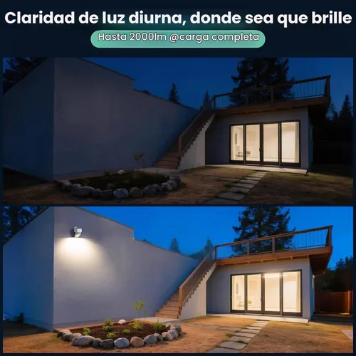 Vista 6 de Luz solar de la pared al aire libre, 3000K 4000K luces solares