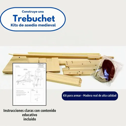 Vista 5 de PATHFINDERS Kit de Trebuchet Medieval STEM – Modelo Mecánico de Madera DIY Motor de Sitio de Contrapeso Funcional Proyecto de Ingeniería