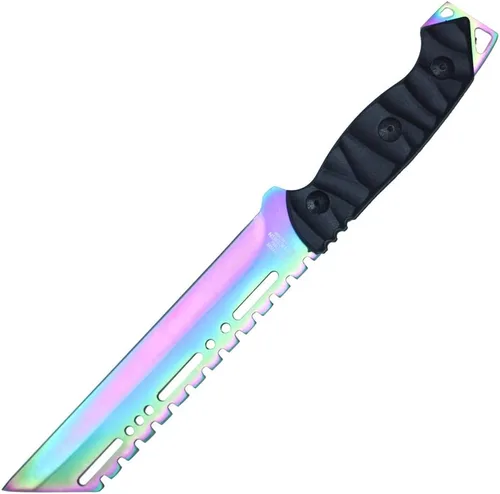Vista 2 de Wuu Jau Co HWT231 Cuchillo de caza de hoja fija de espiga completa con mango ABS (HWT231RW)