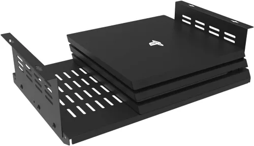 Vista 5 de Soporte de computadora debajo del escritorio para computadoras y PC SFF de factor de forma pequeño, con espacio de 17.3 pulgadas x 4 pulgadas