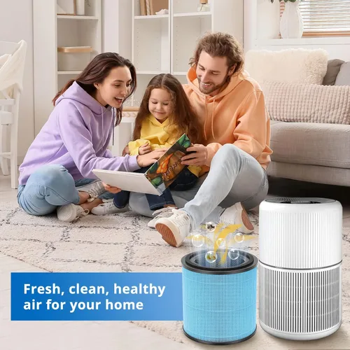 Vista 3 de 2 paquetes de filtros AP0601 compatibles con el purificador de aire AIRTOK AP0601 Filtro HEPA 4-EN-1 para humo, polvo, olores, polen, caspa
