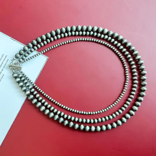 Vista 6 de Navajo - Collares de perlas para mujer, vaquera occidental, estilo bohemio, vintage, con cuentas de perlas para mujer