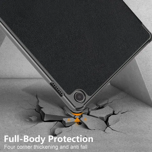 Vista 5 de Funda para tablet Amazon Fire Max 11 (13ª generación, 2023), funda protectora de piel sintética, delgada, ligera, triple soporte, magnética, rígida