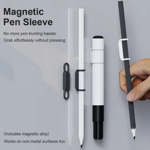 Vista 7 de WALLFID Paquete de 10 clips magnéticos de silicona para bolígrafos, ideal para bolígrafos de tinta de gel o marcadores de borrado en seco