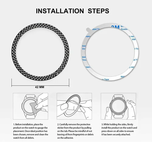 Vista 5 de DEALELE Correa compatible con Samsung Gear S3 Frontier/Classic/Galaxy Watch de 1.811 pulgadas, correa de malla de acero inoxidable de 0.866 pulgadas