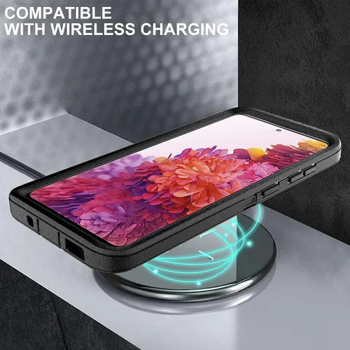 Vista 7 de Funda para Samsung Galaxy S20 FE 5G con protector de pantalla de vidrio templado [2 unidades], 3 en 1 de cuerpo completo a prueba de golpes