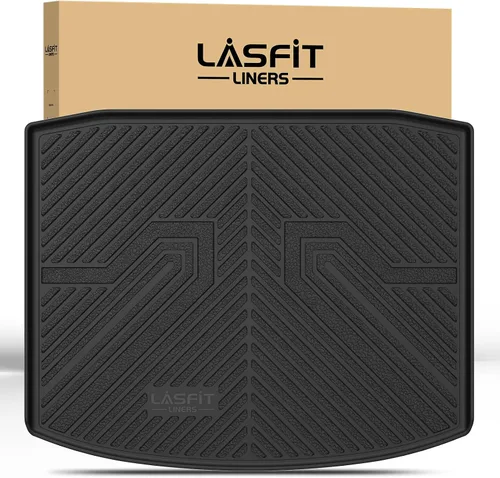Vista 22 de LASFIT - Tapete de elastómero termoplástico para piso y maletero de automóvil, ajuste personalizado para todo tipo de clima, 1ª y 2ª fila, negro,