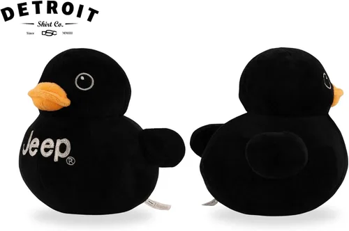 Vista 5 de Jeep Logotipo de Texto Animal de Peluche Pato Negro - Perfecto para Entusiastas Te Han Empollado (Negro)