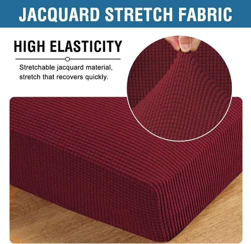 Vista 128 de H.VERSAILTEX Fundas de Cojín de Asiento Individuales Super Elásticas Fundas de Sofá Fundas de Cojín de Sofá Fundas Deslizables Juegos Tela de Sarga