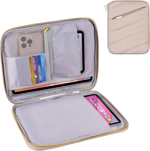 Vista 8 de Funda de transporte para iPad de 9 a 11 pulgadas, bolsa acolchada para tableta de viaje para iPad Pro de 11 pulgadas (M4), iPad 10.9