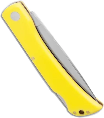 Vista 2 de Boker Plus Rangebuster Cuchillo plegable 2.0 - 3.5" hoja de acero de alto carbono con retrobloqueo y asas de polímero amarillo