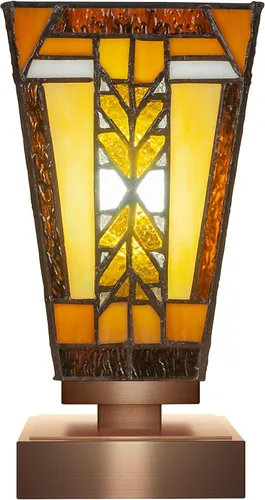 Vista 33 de Toltec Lighting Luna Accent - Lámpara de mesa, acabado grafito, cristal cuadrado de burbujas ahumadas de 3.5 pulgadas