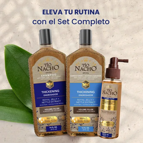 Vista 7 de TIO NACHO Acondicionador Engrosador Aumento de Volumen- Anticaída 14 Onzas Líquidas Hair Loss Conditioner for Men and Women, Volumizing Formula
