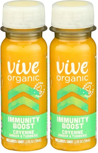 Vista 14 de Vive Organic Immunity Boost Cayena, shot de jengibre y cúrcuma (botella de 2 onzas)