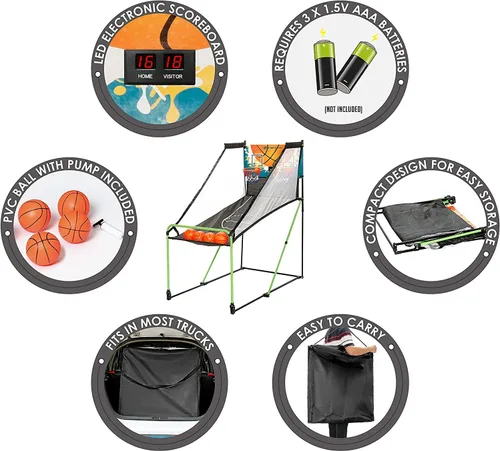 Vista 3 de Regalos de baloncesto de arcade: juegos de baloncesto para niños y niñas, niños y nietos, edad 3, 4, 5, 6, 7, 8, 9, 10 años, fiesta de cumpleaños