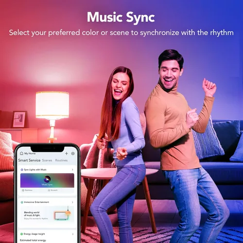 Vista 4 de OREiN Matter - Bombilla inteligente, bombillas inteligentes con control remoto que funcionan con Apple Home, Alexa, Google Home, SmartThings