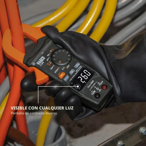 Vista 4 de Klein Tools 80197 Kit de medidor de abrazadera AC/DC con colgador magnético, TRMS de rango automático, 400 amperios, probador de voltaje NCVT, kit