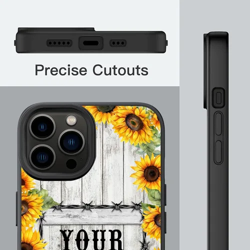 Vista 3 de Regalos personalizados para amantes del pollo, diseño de girasol, granja, pollo, funda de teléfono personalizada para iPhone 17 16 15 14 13 12 11