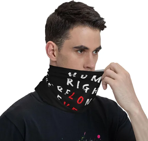 Vista 9 de Human Rights Belong to Everyone Head Wrap, Neck Gaiter, Headband, Fishing Mask, Magic Scarf Face Bandana Mask Neck Tube Balaclava for