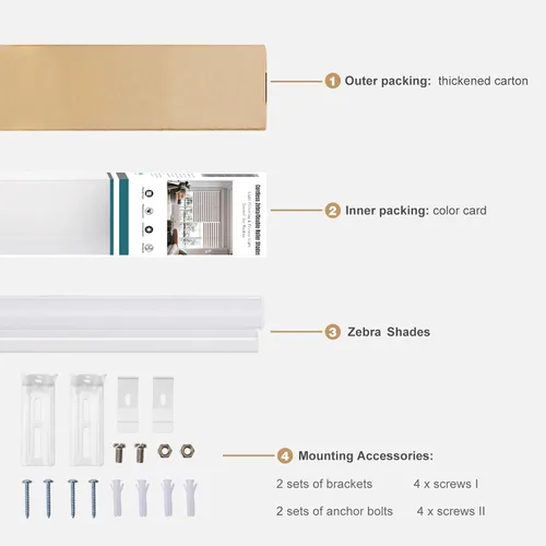 Vista 9 de Persianas Zebra de tamaño personalizado para ventanas, puertas corredizas de cristal, sin cables, persianas enrollables de cebra con cenefa filtrado