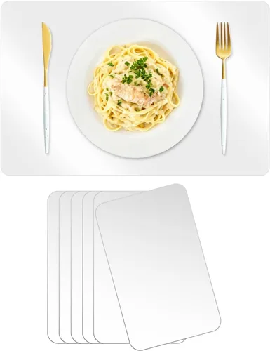 Vista 10 de Clear Place Mat for Kitchen Counter, 12”x 16”(1MM) Non-Slip Countertop Protector Liner, Small Non-Stick Baking Mat, Heat Resistant Placemat for