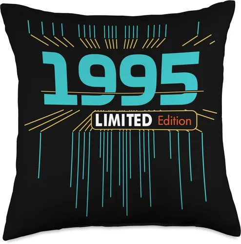 Vista 4 de Retro Gaming 1995 Limited Edition Birthday 1995 Men Woman Throw Pillow