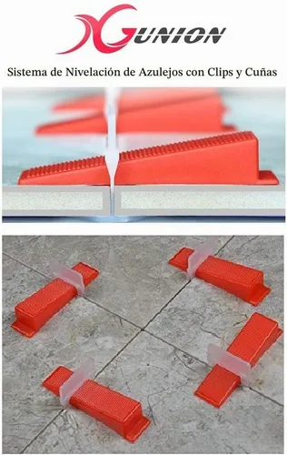 Vista 4 de Clips para sistema de nivelación de azulejos, 400 clips (1/32" (1 mm)) Professional Tile Leveling Clips for Even Tile Installation - Ensures Flat