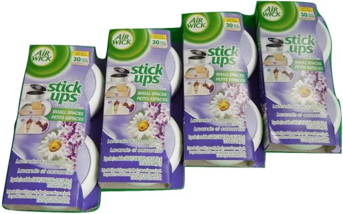 Vista 4 de Air Wick Ambientador de coche Stick Ups, Crisp Breeze (el embalaje puede variar), paquete de 3 con 2 unidades cada uno