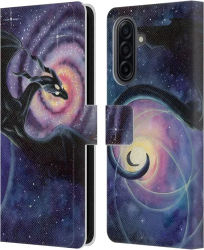 Vista 388 de Head Case Designs Officially Licensed Carla Morrow Galactic Entrancement Dragons Leather Wallet Case Compatible with Samsung Galaxy A07 4G