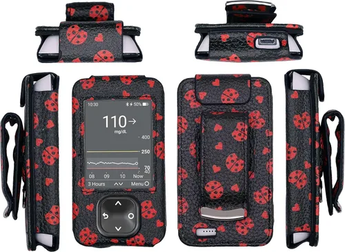 Vista 8 de Funda de piel diseñada con clip y protector de pantalla (incluye para receptor Dexcom G7/G6 (BEL-1)