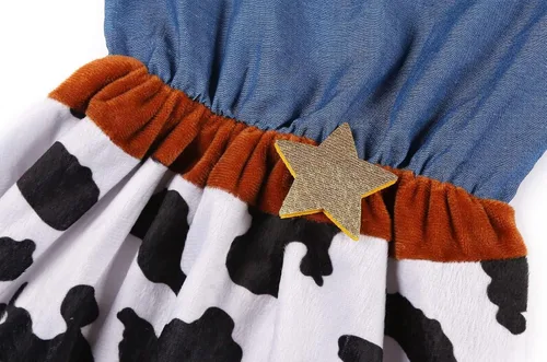 Vista 7 de Disfraz de vaquera para niñas con sombrero, fiesta de disfraces de Halloween