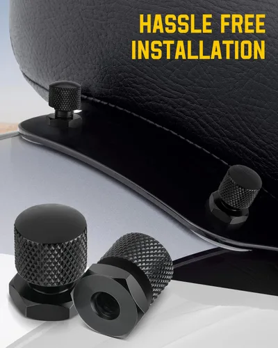 Vista 4 de Tuercas de asiento individuales negras, tuercas de montaje de asiento individual compatibles con Harley Davidson 1997-2026 Touring Street Glide Road