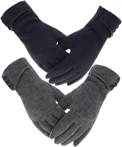 Vista 29 de Tomily - Guantes de forro polar para mujer con pantalla táctil