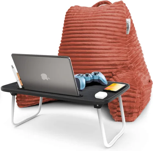 Vista 17 de Nestl Almohada de lectura para niños y adolescentes con espuma viscoelástica triturada, almohadas de respaldo de felpa de corte lujoso para leer