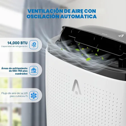 Vista 2 de Garvee Aire acondicionado portátil 3 en 1, unidad de CA de 14000 BTU