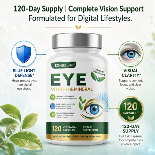 Vista 8 de Lutein and Zeaxanthin Supplements, Eye Health Care, 120 Capsules