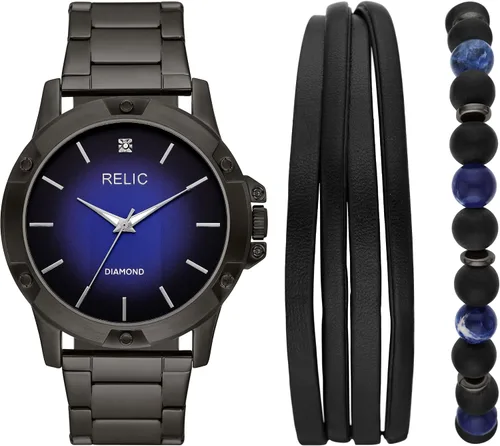 Vista 9 de RELIC by Fossil Men's Rylan Stainless Steel and Diamond Accent Watch