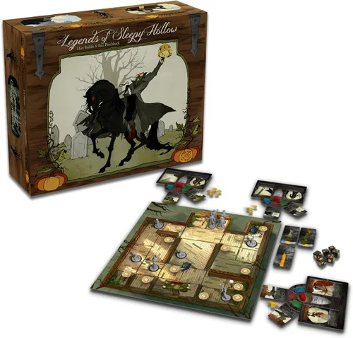 Vista 7 de Greater Than Games Legends of Sleepy Hollow Juego de mesa cooperativo Campaña de narración de terror 1 a 4 jugadores 30+ minutos A
