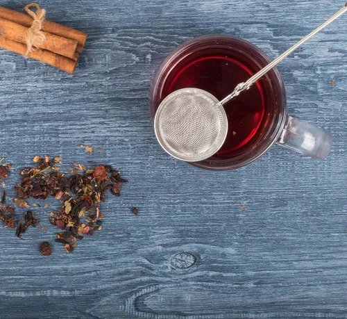 Vista 5 de HIC Kitchen Infusor de té de bola a presión, acero inoxidable 18/8, para té de hojas sueltas y especias para calentar