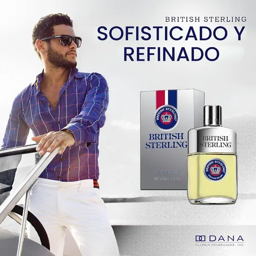 Vista 2 de British Sterling por Dana para Hombre. Colonia Splash, 3.8 onzas
