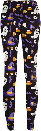 Vista 4 de Women Halloween Costume Fall High-Waisted Candy Skull Tights Novelty Nightmare Before Christmas Halloween Christma
