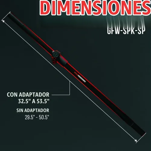 Vista 6 de Gator Frameworks - Poste extensor de subwoofer/altavoz estándar y adaptador de 0.787 in, compatible con roscado M6 (GFW-SPK-SP)